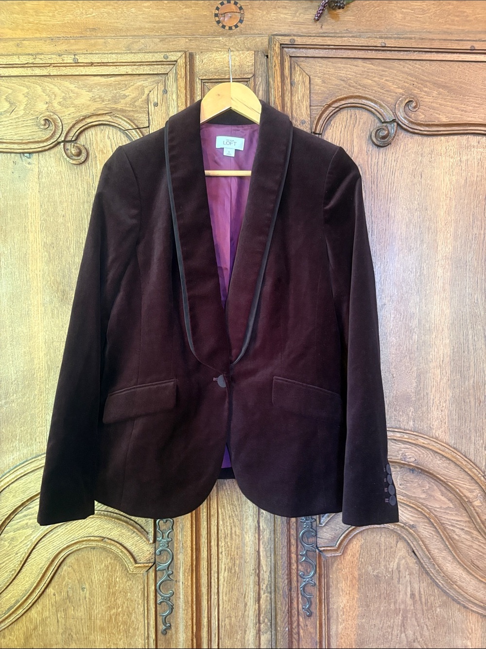 Ann Taylor Loft Velvet Blazer